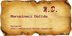 Marusinecz Dalida névjegykártya